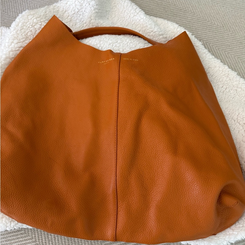 Kurt Geiger Orange Hobo Bag with Slouchy Design